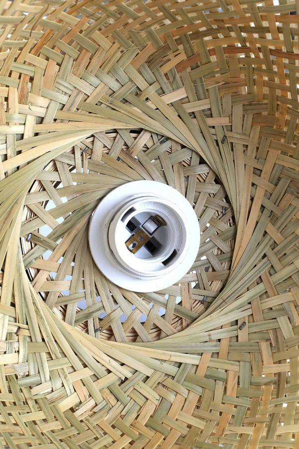 Living and Home Classic Handwoven Rattan Floor Lamp
