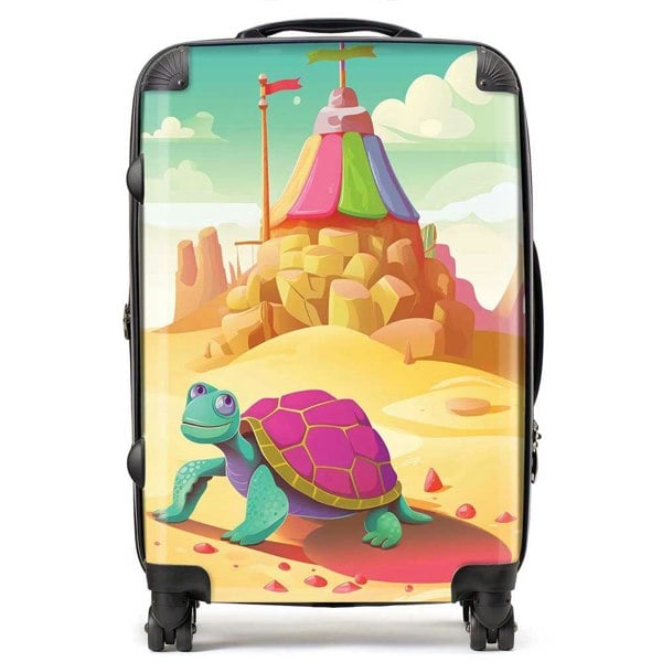 Warren Reed Turtle On A Beach Holiday Suitcase