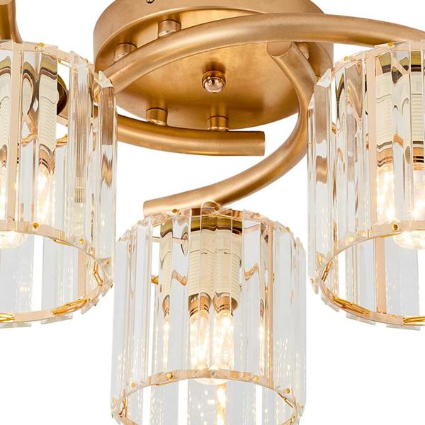 Living and Home 3-Light Ceiling Light with Glass Shade