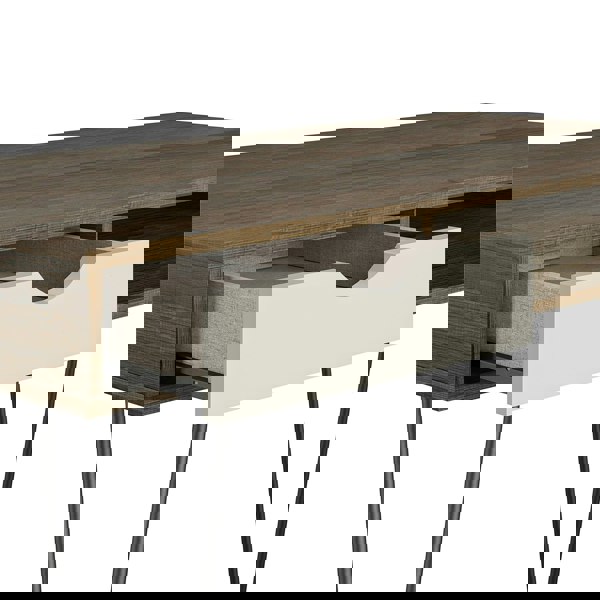 Dorel Home Concord desk with storage in brown / grey