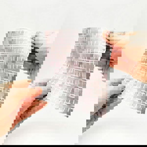 WT1591 - Natural Grey Limestone Mosaic Wall Tile Sticker Set - 15 x 15 cm (6 x 6 in) - 24 pcs