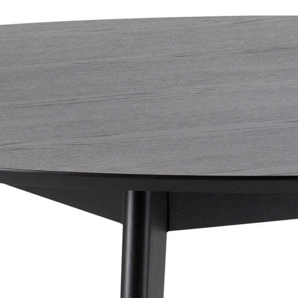 Furniture To Go Roxby Round Dining Table in Black 140x76cm