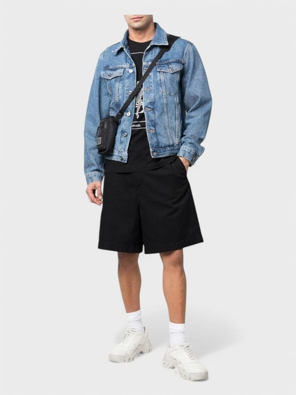 Off - White Indust Slim Denim Jacket Medium Blue - Supplied FashionOff - White