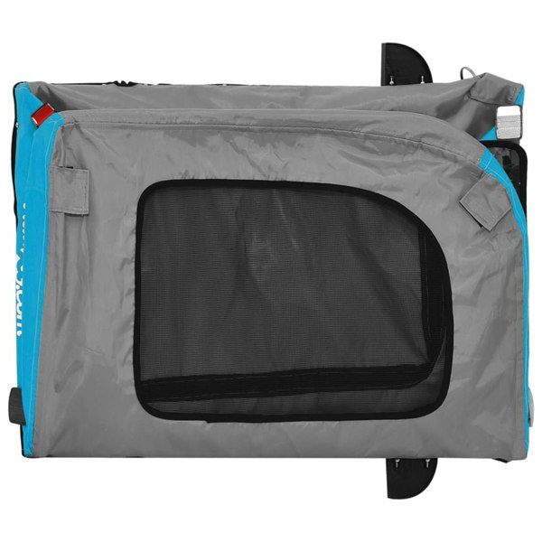 Berkfield Dog Bike Trailer Blue and Grey Oxford Fabric and Iron