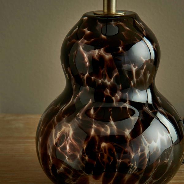 Pagazzi Lighting Maura Brown Tortoise Glass Table Lamp