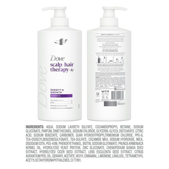 Dove Scalp+Hair Therapy Shampoo 6x700ml Density & Growth Amino Complex & Biotin