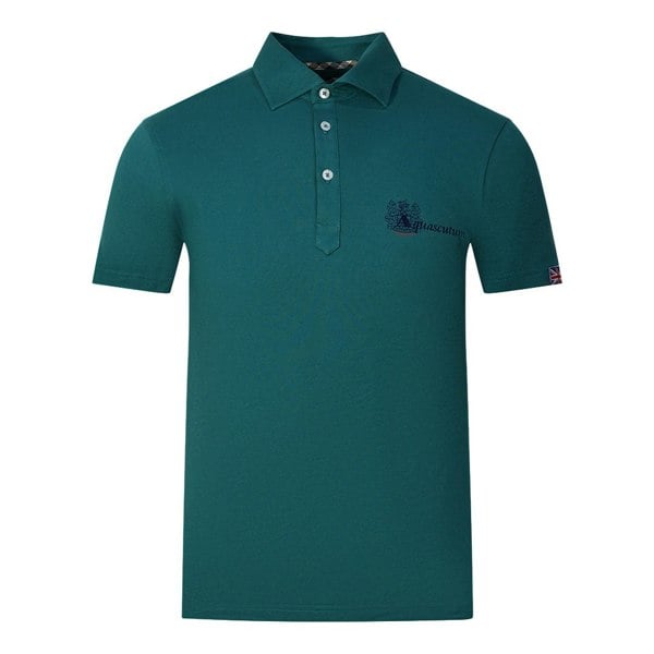 Aquascutum Aldis Brand London Logo Polo Shirt - Green