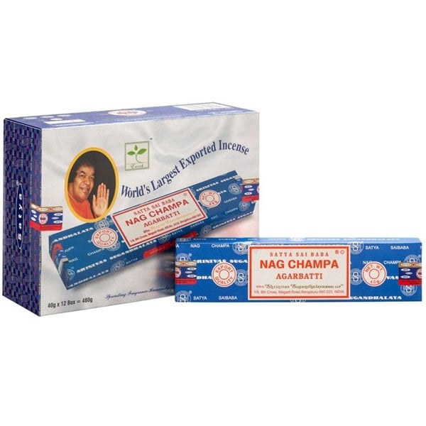 Serano Set of 12 Packets of 40g Sai Baba Nagchampa Incense Sticks