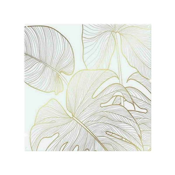 Benjamin Tate Design Golden Botanical Line Art Splash Back