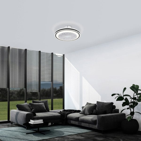 EGLO Almeria White Compact Ceiling Fan With Light
