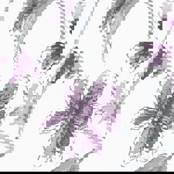 Laura Ashley Wild Meadow Wallpaper - Pale Iris - 10m