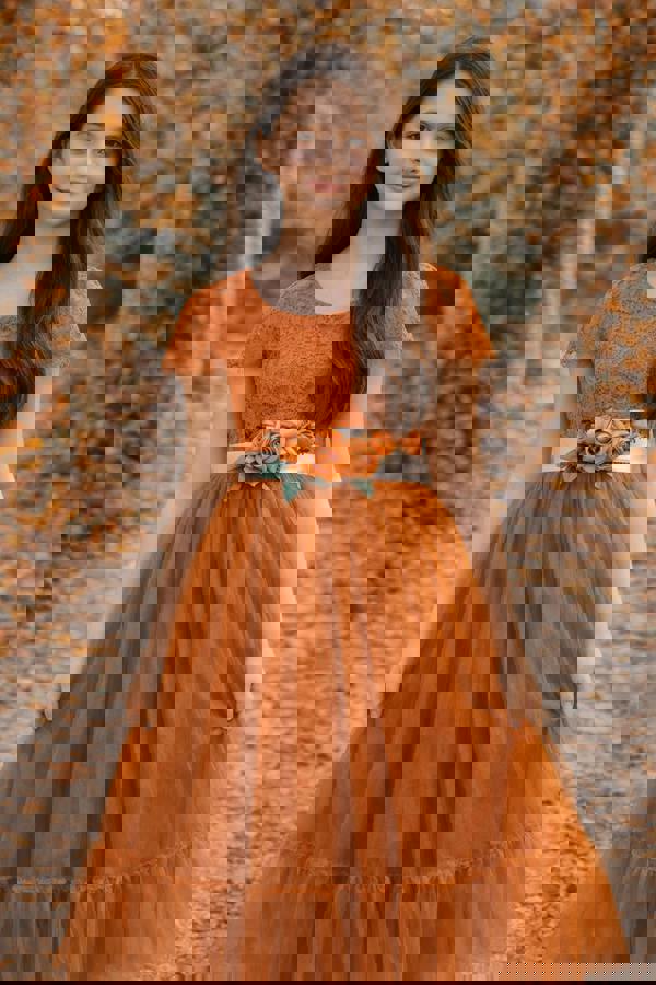 UK Flower Girl Boutique Bohemian Camilla Dress - Burnt Orange