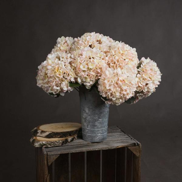 Wyld Haus Set of 3 Artificial Flowers Autumn White Hydrangea Stems
