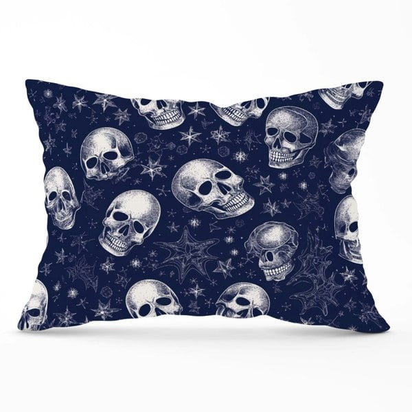 Warren Reed Evening Skulls And Stars Cushions