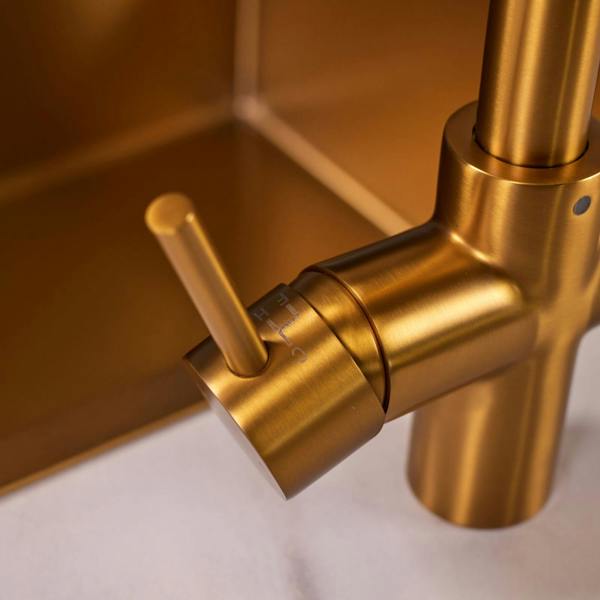 Impromta 4 in 1 Biometric Boiling Water Tap | Brushed Gold Finish