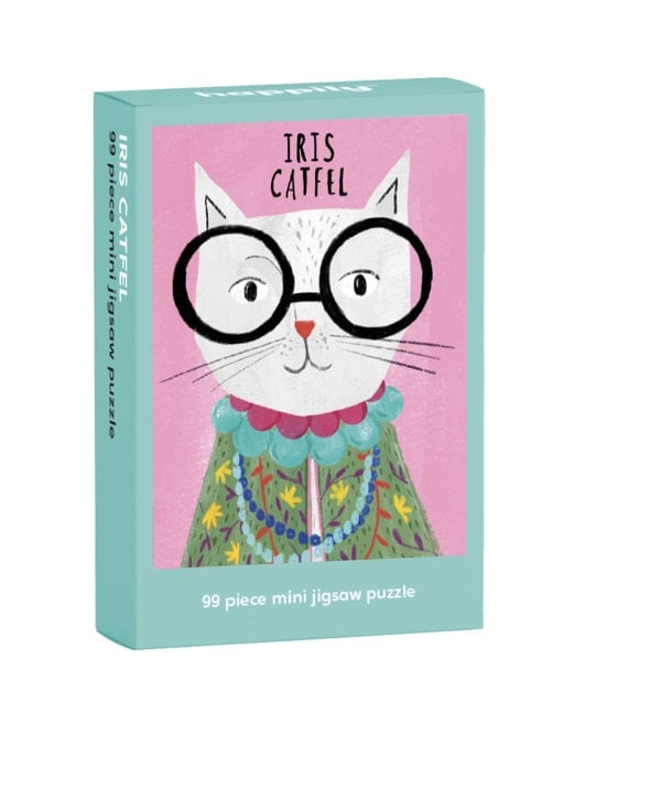 Happily Puzzles Iris Catfel - 99 Piece Mini Jigsaw Puzzle