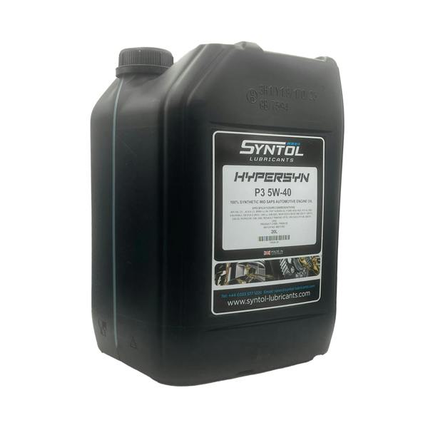 Syntol Hypersyn P3 5W-40 Fully Synthetic Petrol & Diesel Engine Oil API SN ACEA C3 20L