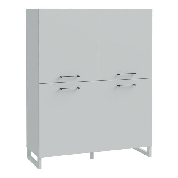 Furniture To Go Sali 4 Door Highboard in Light Grey
