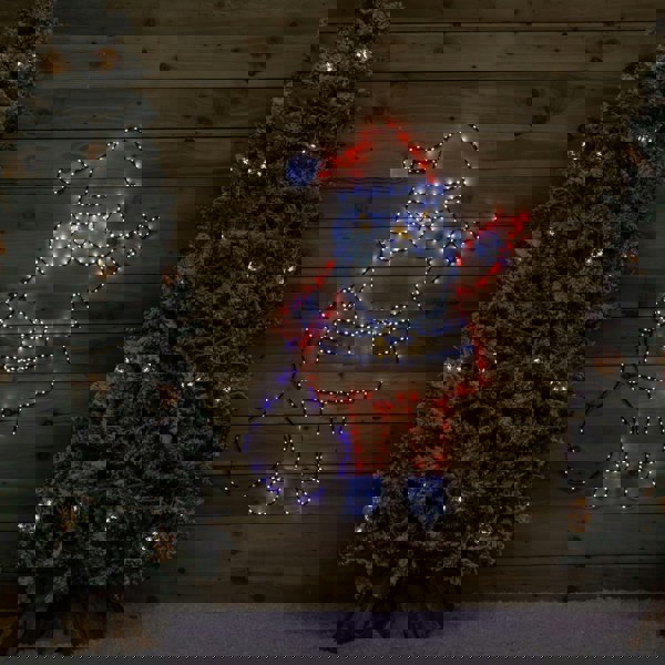 Samuel Alexander 1.18m x 88cm Light up FlexiBright Santa Decoration with 469 Twinkling Multi-Coloured LEDs