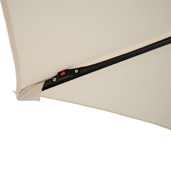 Jardi LED Cantilever Parasol 3m With Square Base – Cream