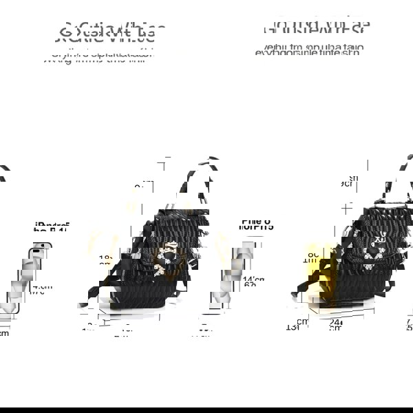 Pluspup Heart Accent Quilted Crossbody Bag with Top Handle