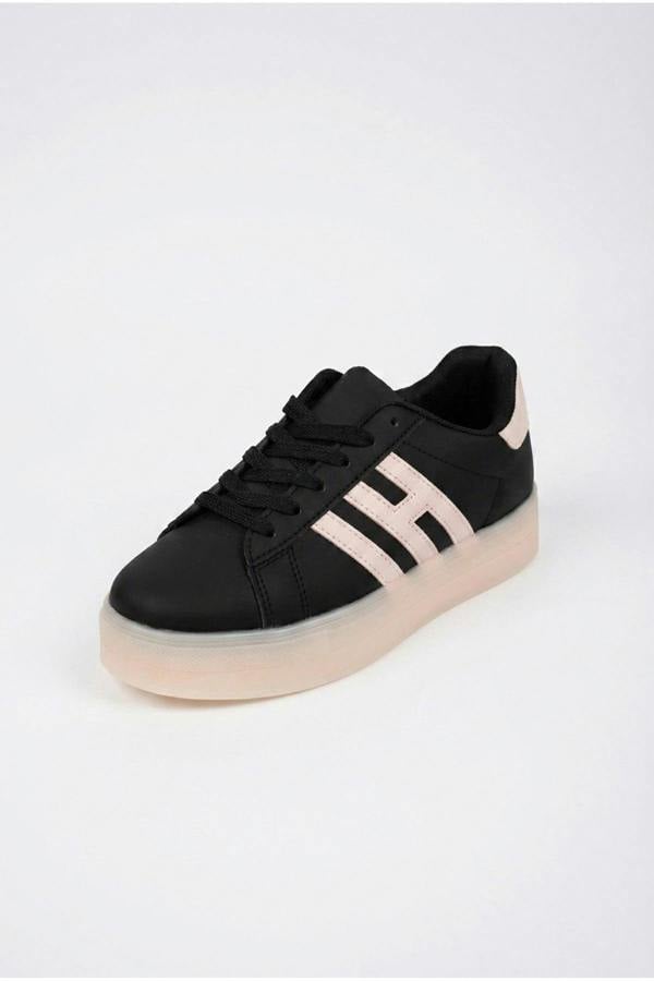 Ines Low Top Platform Sneakers | colour:BLACK