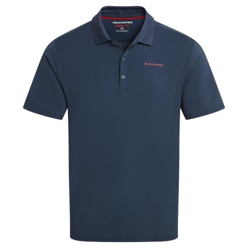 Craghoppers Mens Bramshaw Nosilife Short-Sleeved Golf Polo Shirt - Blue Navy - Blue Navy - 62% Recycled Polyester/28% Polyester/10% Elastane