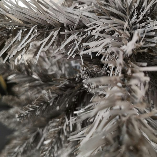 Samuel Alexander 4ft (120cm) Snowtime Wrapped Pencil Pine Grey Tree with 168 Tips
