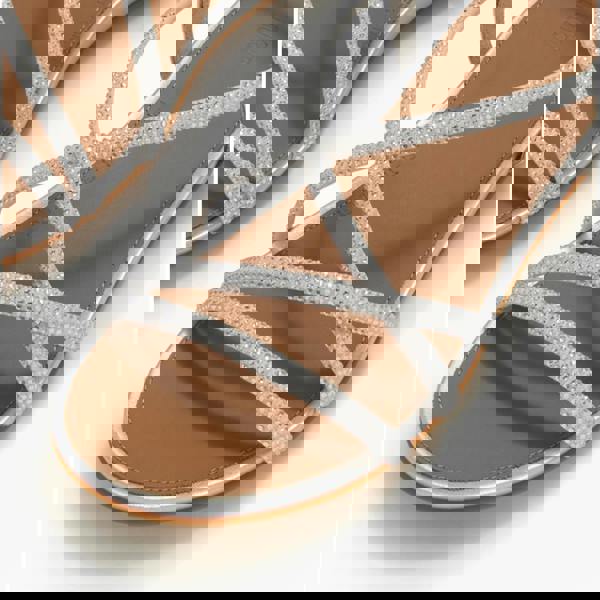 FitFlop FitFlop GRACIE CRYSTAL Womens Cross Strap Sandals Silver