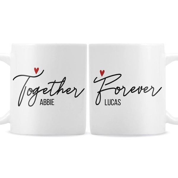 Personalised Memento Company Personalised Together Forever Mug Set