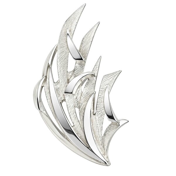 Love EMVY Magnetic Floral & Leaf Brooches – Elegant Style Without the Pin - Silver Abstract