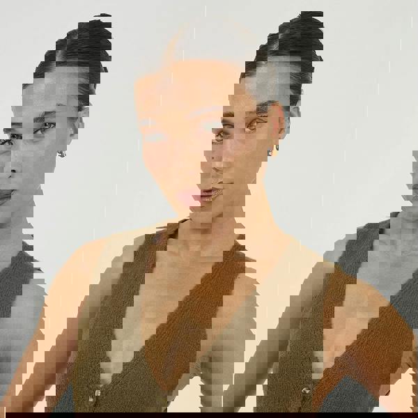 Brave Soul Khaki Mossy Yarn V-Neck Knitted Waistcoat - Khaki Image 4