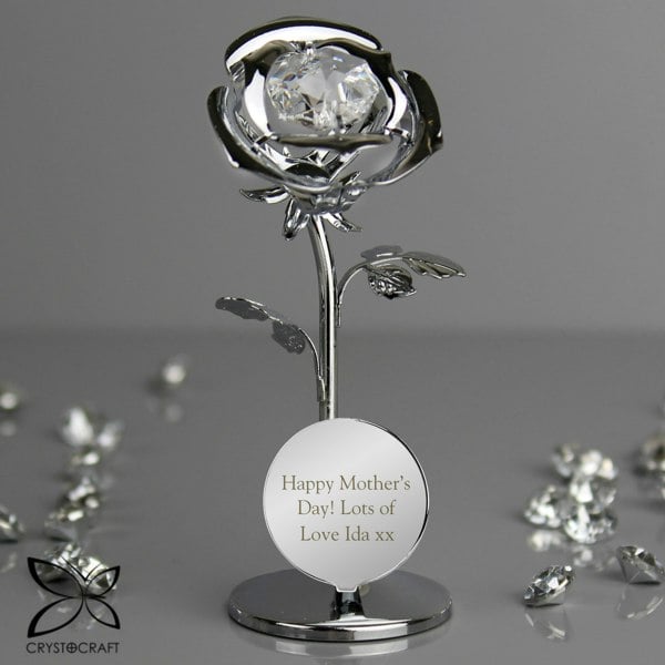 Personalised Memento Company Personalised Crystocraft Rose Ornament