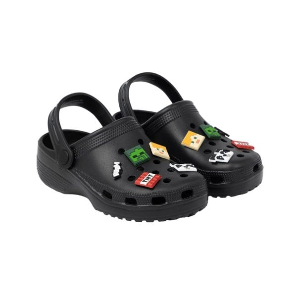 Minecraft Childrens/Kids Charm Clogs - Black