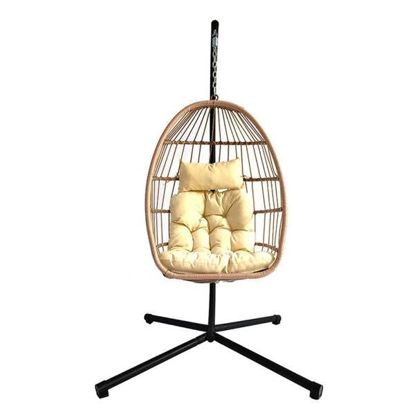 Groundlevel Luxury Hanging Egg Chair with Cushion