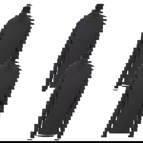 Mountain Warehouse Mens Camber II Fleece Top (Pack of 2) - Black - 