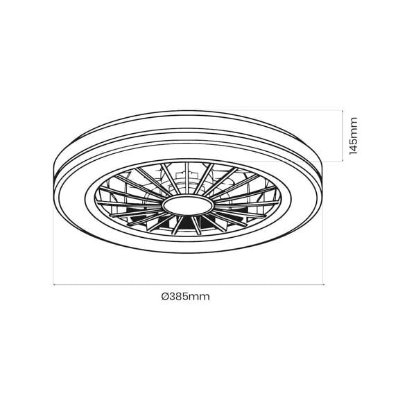 Milagro Blast 24W LED + 15W fan lamp with Remote Control