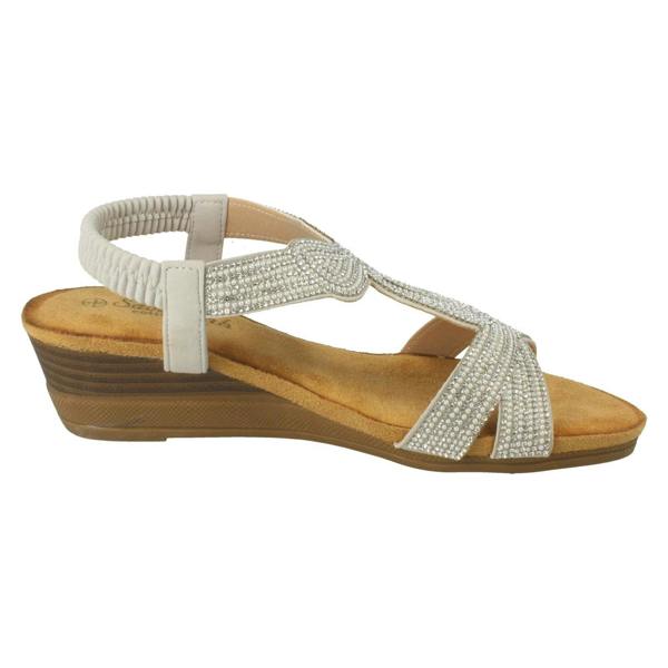 Savannah Ladies Savannah Wedge Heeled Sandals F12127
