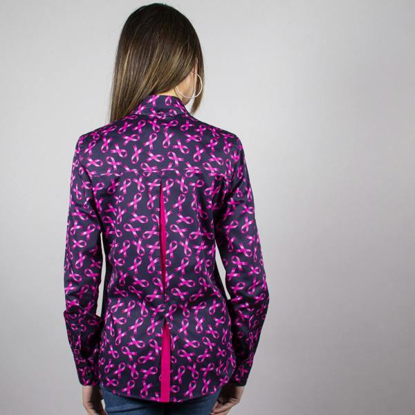 CANCER RIBBON WOMENS SHIRT - Premium Men's Patterned Shirt by Claudio Lugli | Bold Design, Tailored Fit, Best Printed Shirts