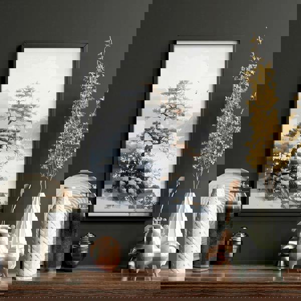 Modern Pictures For Living Room | Set of 3 Asian Inspired Wall art Prints