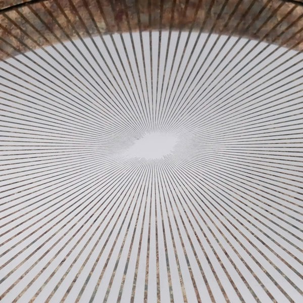 Maison des Cadeaux Round Sunburst Decorative Coffee Table Tray