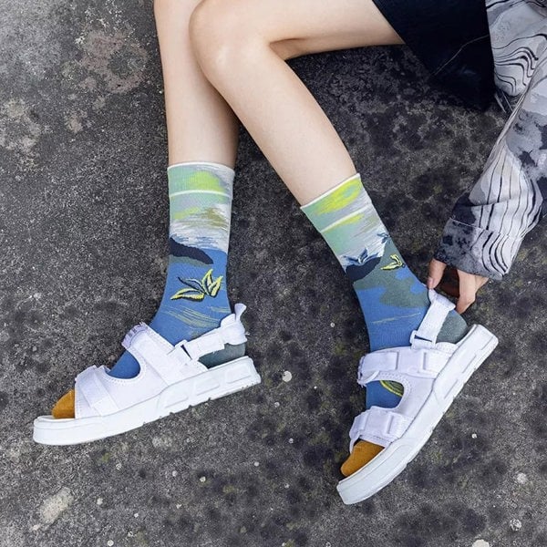Anysox 5 Pairs Fashion Long Socks, Colorful Warm Winter Style