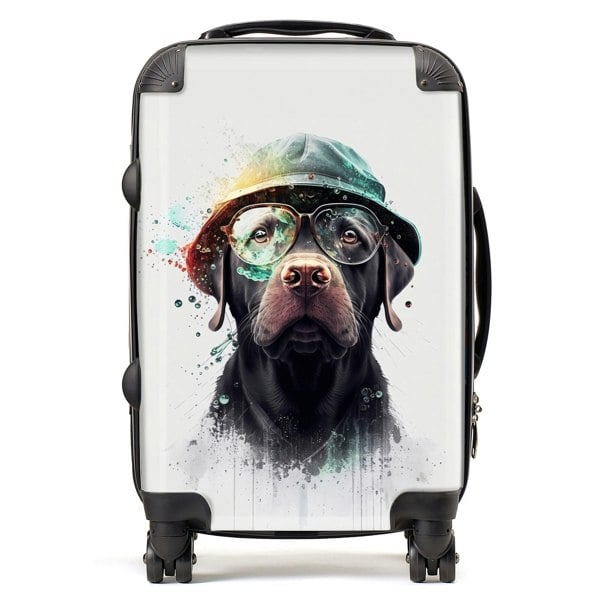 Warren Reed Labrador Retriever Dog Splashart Suitcase