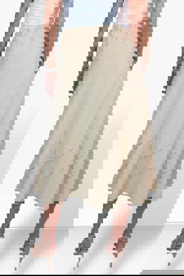 Paulo Due Women's Smart Elasticated Waist Flared Swing Skirt