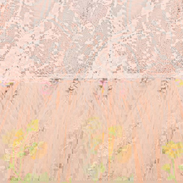 Pink dress with embroidery detail