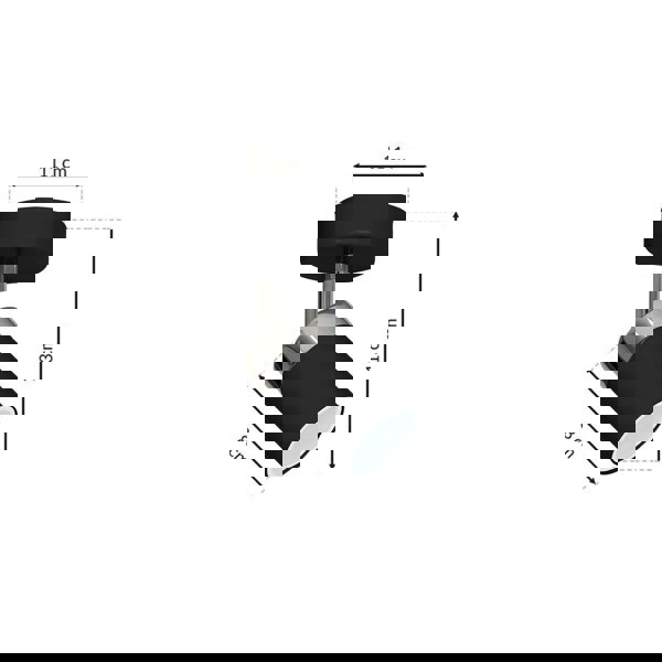 Milagro Joker Hand Made Ceiling Lamp In Matt Black With Striking Chrome Detail Featuring Minmalistic Slender Cylinder Shades