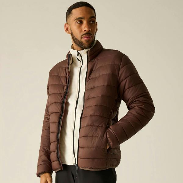 Regatta Mens Marizion Padded Jacket - Coffee Grounds/Moonbeam