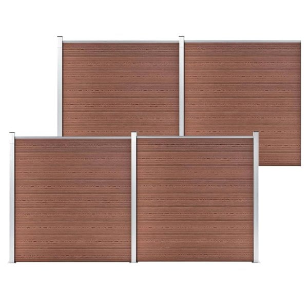 Berkfield Garden Fence WPC 699x186 cm Brown