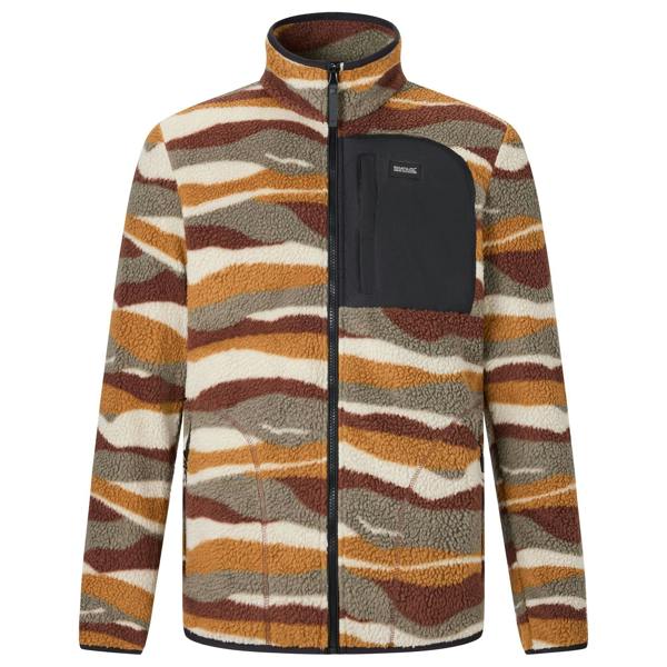 Regatta Mens Frankie Mountain Range Borg Full Zip Fleece Jacket - Coffee Grounds - 