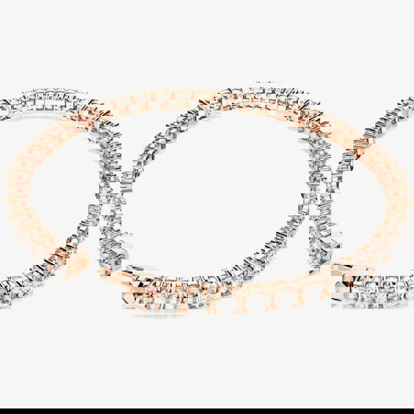 Swarovski Matrix White Rose Gold Plated Tennis Bracelet 5657659 M